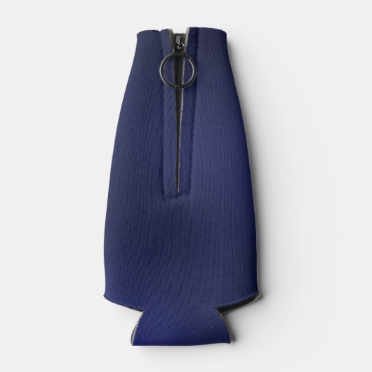 ネイビーブルーホワイトモノグラムイニシャル名航海の ボトルクーラー (裏面)