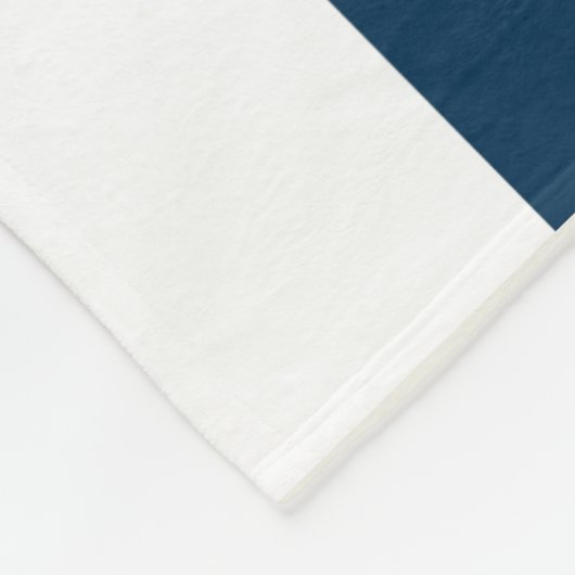 ネイビーブルーホワイトモノグラムストライプのレッドボート航海の フリースブランケット (角)