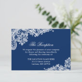 ネイビーブルーホワイトレース結婚の情報詳細 エンクロージャーカード (スタンド正面)