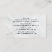 ネイビーブルーホワイト結婚大理石の詳細情報 エンクロージャーカード (裏面)