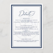 ネイビーブルーホワイト航海のいかり結婚ズ詳細 エンクロージャーカード (正面)