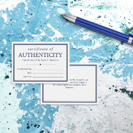 ネイビーブルーホワイト認証証明書