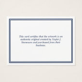 ネイビーブルーホワイト認証証明書 (裏面)