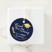 ネイビーブルーホワイト金ゴールド2025卒業ありがとう フェイバータグ (インサイチュ)