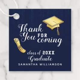 ネイビーブルーホワイト金ゴールド2025卒業ありがとう フェイバータグ