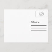 ネイビーブルーホワイト3写真卒業のお知らせ 案内ポストカード (裏面)