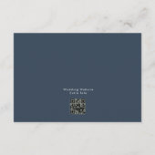 ネイビーブルーホワイトQRコードウェブサイトデジタルRSVP 招待状 (裏面)