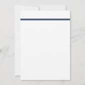 ネイビーブルーボウタイクラシー引っ越し祝いパーティーパーティー 招待状 (裏面)