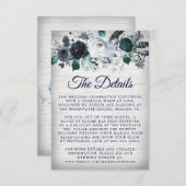 ネイビーブルーボホトライバル結婚フローラ詳細 エンクロージャーカード (正面/裏面)