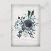 ネイビーブルーボホトライバル結婚フローラ詳細 エンクロージャーカード (裏面)