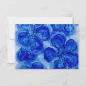 ネイビーブルーボホフローラ結婚ズ 出欠カード (裏面)