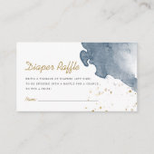 ネイビーブルーボーイウォーターカラーボホおむつラッフル エンクロージャーカード (正面)