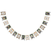 ネイビーブルーボーイサファリジャングルフォト誕生日 バンティングフラッグ (全)