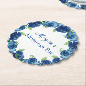 ネイビーブルーボーイベビー紙コースター ペーパーコースター (アングル)