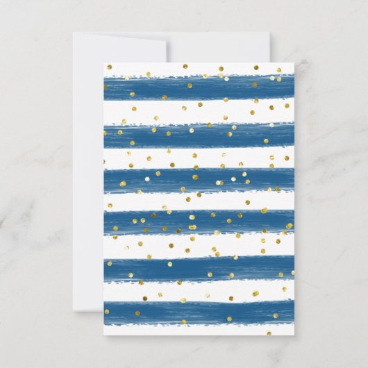 ネイビーブルーボーイ恐竜カップル招待状轟音 招待状 (裏面)