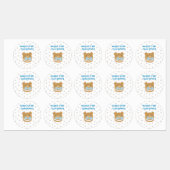 ネイビーブルーボーイ投票ベビーベットパーティーステッカー ラベル (シート)