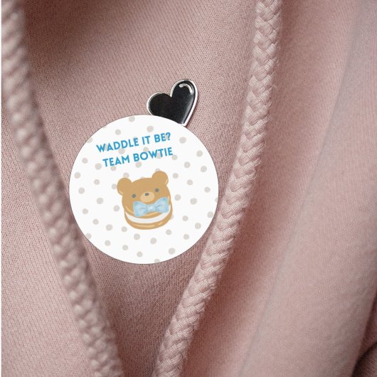 ネイビーブルーボーイ投票ベビーベットパーティーステッカー ラベル