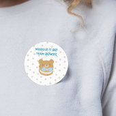 ネイビーブルーボーイ投票ベビーベットパーティーステッカー ラベル