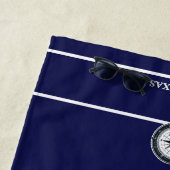 ネイビーブルーボートタオル ビーチタオル (インサイチュ)