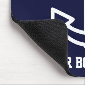 ネイビーブルーボートパーソナライズされたいかりマウスパッド マウスパッド (コーナー)