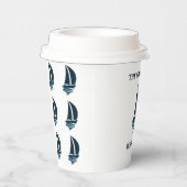 ネイビーブルーボートファ航海のイミリビーチハウスパーティー 紙コップ (右)