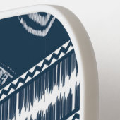 ネイビーブルーボーホシックフリンジパターンカスタム文字 ピックルボールラケット (左詳細)