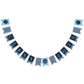 ネイビーブルーポープリント卒業つるのバナー バンティングフラッグ (全)