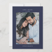 ネイビーブルーマウンテンズアウトドアパインツ結婚リー 招待状 (裏面)