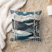 ネイビーブルーマウンテン クッション (ブランケット)