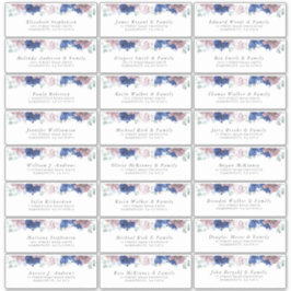 ネイビーブルーマウヴフローラ個人住所 シール