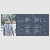 ネイビーブルーマグネットに写真2022カレンダーを追加 (正面)