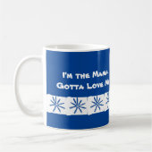 ネイビーブルーマザーズデイ コーヒーマグカップ (左)