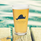 ネイビーブルーマーサズヴィネヤード結婚式の引き出物 タンブラーグラス