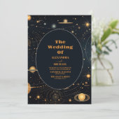 ネイビーブルーミッドサマーナイトドリームシナ結婚ーズ 招待状 (スタンド正面)