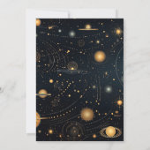 ネイビーブルーミッドサマーナイトドリームシナ結婚ーズ 招待状 (裏面)