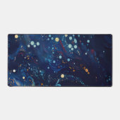 ネイビーブルーミッドナイトスワール銀河系抽象芸術 デスクマット (正面)