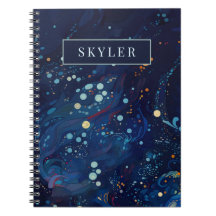 ネイビーブルーミッドナイトスワール銀河系抽象芸術