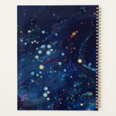 ネイビーブルーミッドナイトスワール銀河系抽象芸術 プランナー手帳 (裏面)