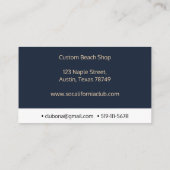 ネイビーブルーミニマル名刺 名刺 (裏面)