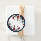 ネイビーブルーミモサバージュースラベル手書き用 フェイバータグ (インサイチュ)