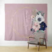 ネイビーブルームズ フューチャー ミセス ブライダルシャワー 背景 タペストリー (インサイチュ(横))