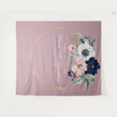 ネイビーブルームズ フューチャー ミセス ブライダルシャワー 背景 タペストリー (正面(横))