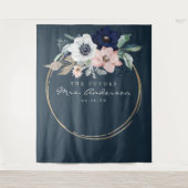 ネイビーブルームズ フューチャー ミセス ブライダルシャワー 背景 タペストリー (正面)