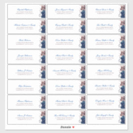 ネイビーブルーメイブフラワーズゲストナーズ住所 シール