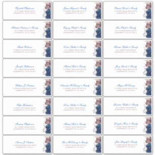 ネイビーブルーメイブフラワーズゲストナーズ住所 シール