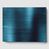 ネイビーブルーメタリック結婚ズゲストブック ゲストブック (裏面)