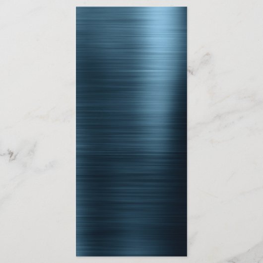 ネイビーブルーモダンとエレガントなウェディングメニュー メニュー (裏面)