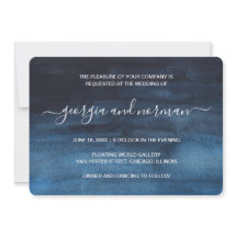 ネイビーブルーモダンウォーター結婚カラー