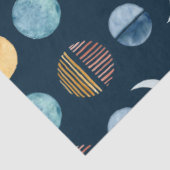 ネイビーブルーモダンサンnムーン抽象芸術デコページ 薄葉紙 (詳細)