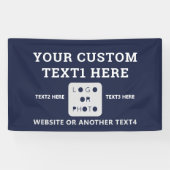 ネイビーブルーモダンシンプルビジネスロゴ写真ブランド 横断幕 (横)